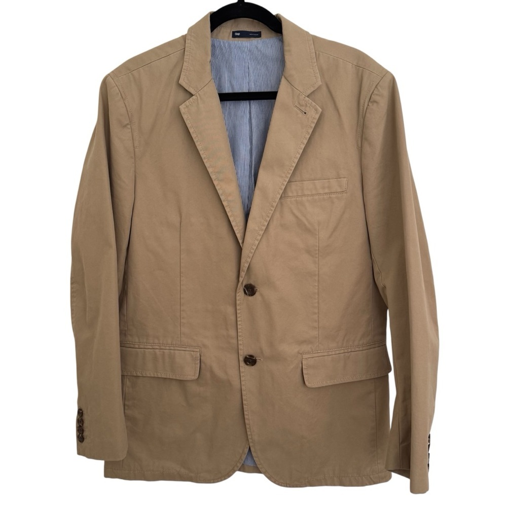 GAP Men's Khaki Twill Blazer Jacket Size Medium